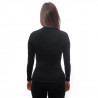 Tee-shirt femme laine Mérinos W'S DOUBLE FACE 1/4 ZIP noir SENSOR