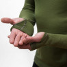 Tee-shirt homme laine Mérinos à capuche DOUBLE FACE HOODED vert SENSOR
