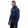 Tee-shirt homme laine Mérinos à capuche DOUBLE FACE HOODED bleu SENSOR
