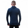 Tee-shirt homme laine Mérinos à capuche DOUBLE FACE HOODED bleu SENSOR