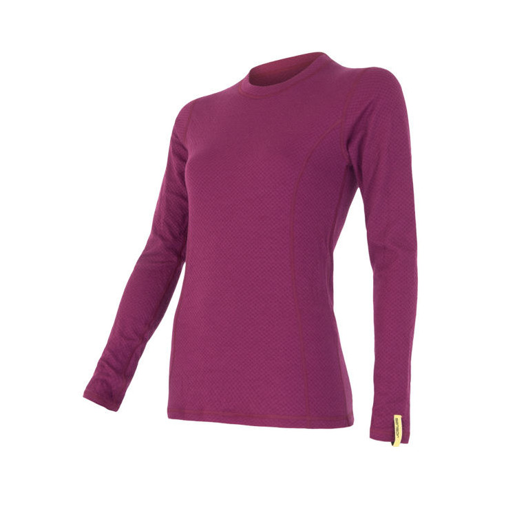 Tee-shirt femme laine Mérinos W'S DOUBLE FACE LS lilla SENSOR