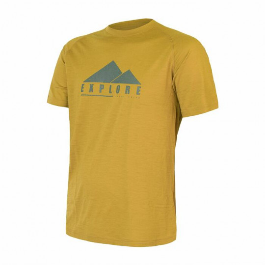 Tee-shirt homme laine Mérinos AIR PT EXPLORE moutarde SENSOR