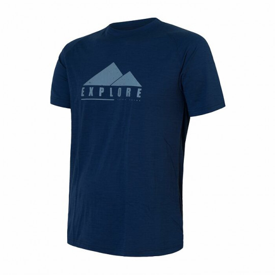 Tee-shirt homme laine Mérinos AIR PT EXPLORE bleu SENSOR