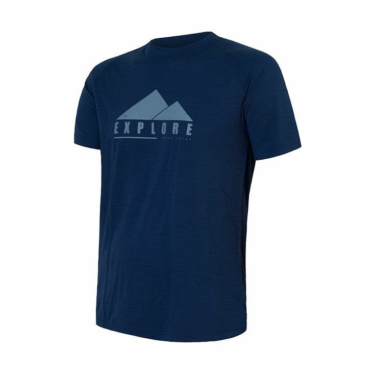 Tee-shirt homme laine Mérinos AIR PT EXPLORE bleu SENSOR