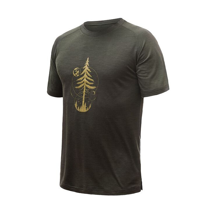 Tee-shirt homme laine Mérinos AIR PT EARTH olive SENSOR