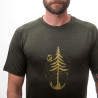 Tee-shirt homme laine Mérinos AIR PT EARTH olive SENSOR