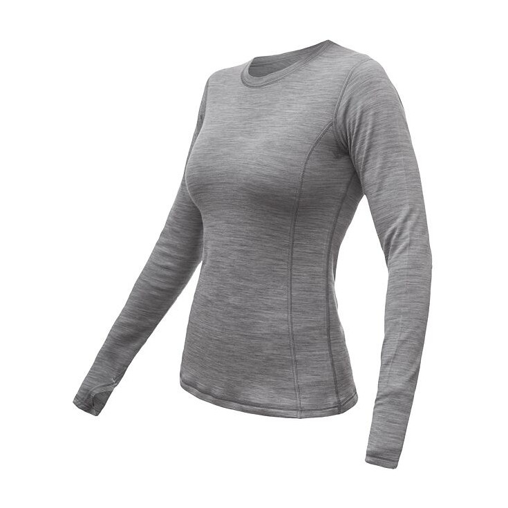 Tee-shirt femme laine Mérinos W'S MERINO BOLD LS cool-gray SENSOR
