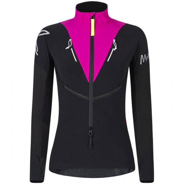 Veste ski alpinisme femme SLICK MAGLIA noir-fuschia Montura