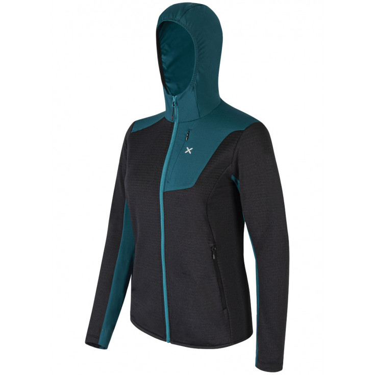 Polaire à capuche femme THERMAL GRID PRO HOODY MAGLIA 51 noir-baltic Montura