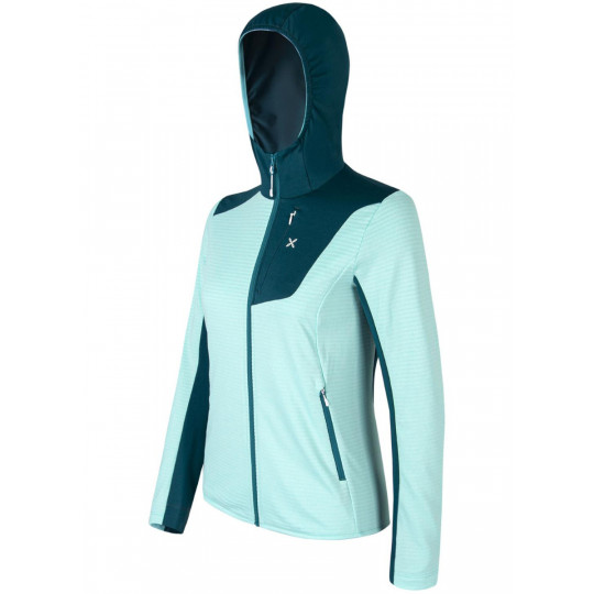 Polaire à capuche femme THERMAL GRID PRO HOODY MAGLIA 2951 icy-blue Montura