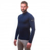 Tee-shirt homme laine Mérinos MERINO ACTIVE LS 1/4 ZIP deep-blue SENSOR