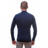 Tee-shirt homme laine Mérinos MERINO ACTIVE LS 1/4 ZIP deep-blue SENSOR