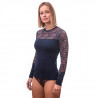 Tee-shirt femme laine Mérinos W'S MERINO IMPRESS LS origami SENSOR