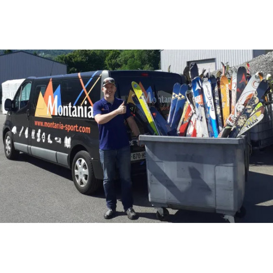 Recyclage skis et revalorisation (la paire)