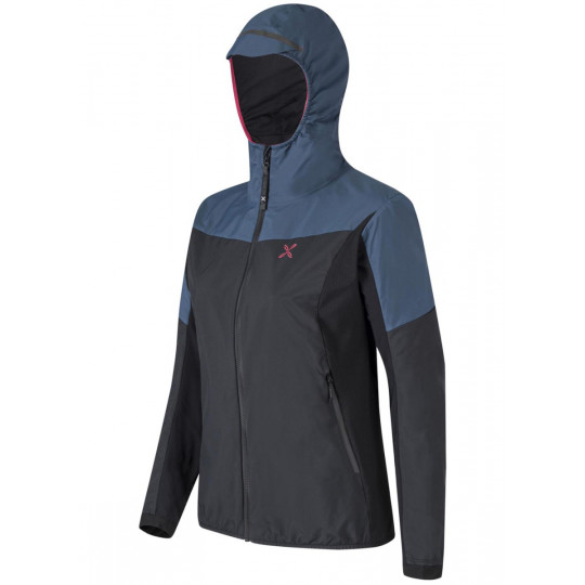 Veste Softshell à capuche femme AIR ACTION HYBRID JACKET WOMAN 9086 noir-ash-blue Montura