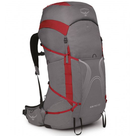 Sac à dos randonnée femme EJA PRO 55 grey-red Osprey Packs 2023