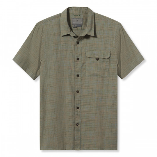 Chemise chanvre HEMPLINE SPACED pebble-gray ROYAL ROBBINS