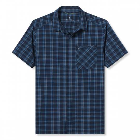 Chemise respirante AMP LITE PLAID bleu-cloverdale ROYAL ROBBINS