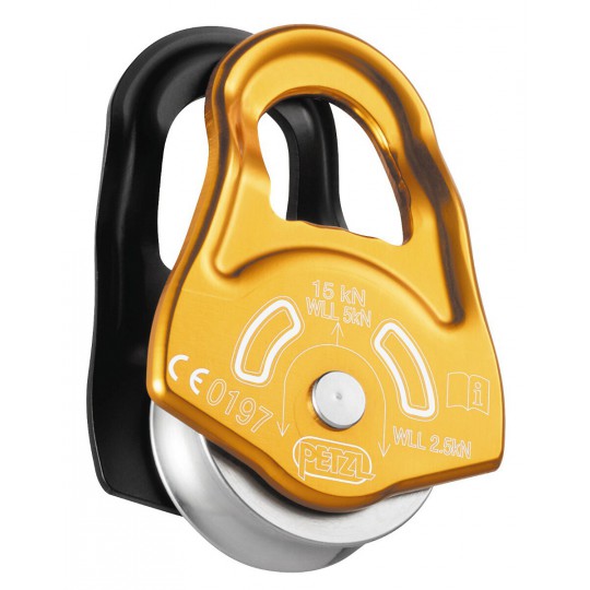 Poulie PARTNER noir-jaune Petzl