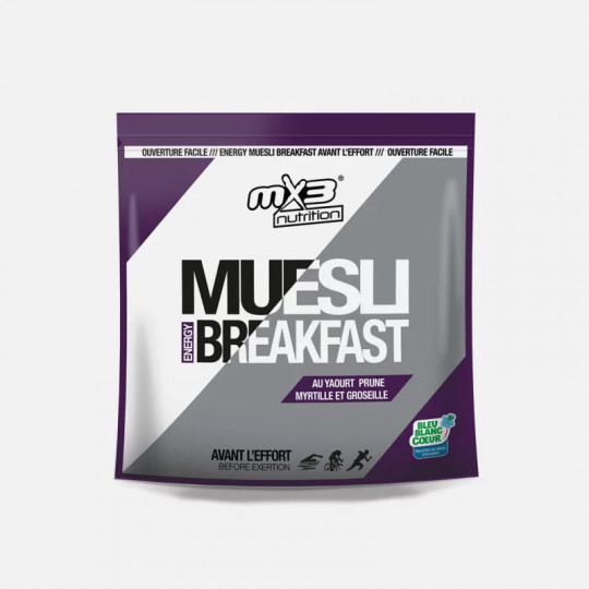 Petit Déjeuner Lyophilisé Muesli au Yaourt fruits rouges 354 Kcal 100g MX3