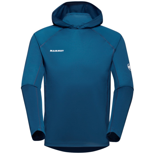 Tee-shirt manches longues à capuche SELUN FL SUN HOODY bleu Mammut