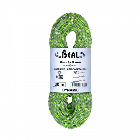 Corde 30m de Randonnée RANDO 8mm verte BEAL