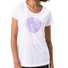 Tee-shirt respirant femme SKOMER PRINT II blanc-violet Vaude