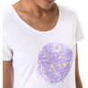 Tee-shirt respirant femme SKOMER PRINT II blanc-violet Vaude