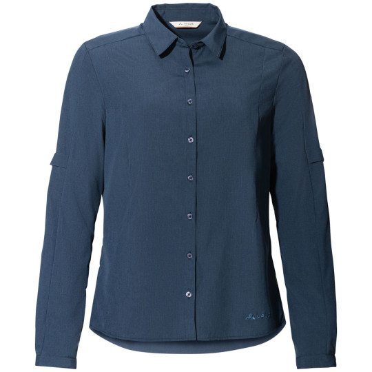 Chemise respirante manches longues femme ROSEMOOR LS SHIRT III dark-sea Vaude
