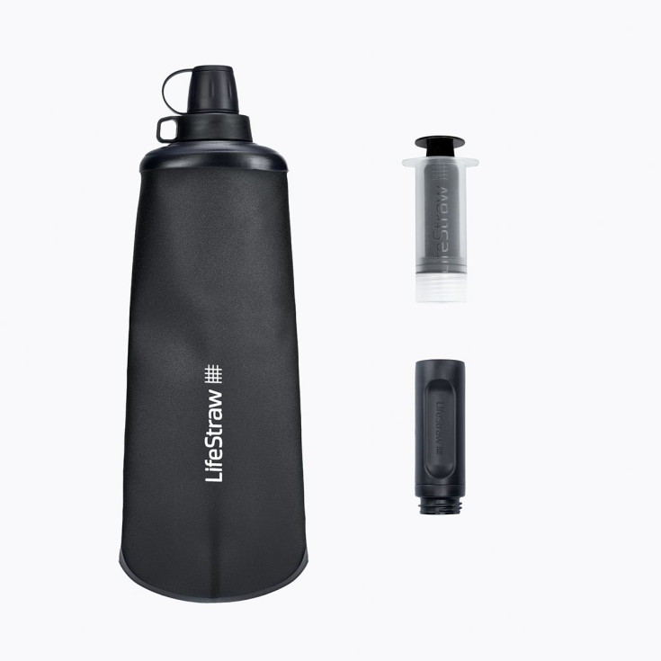 Filtre à eau-gourde souple FLEX BASIC 1L noir Lifestraw