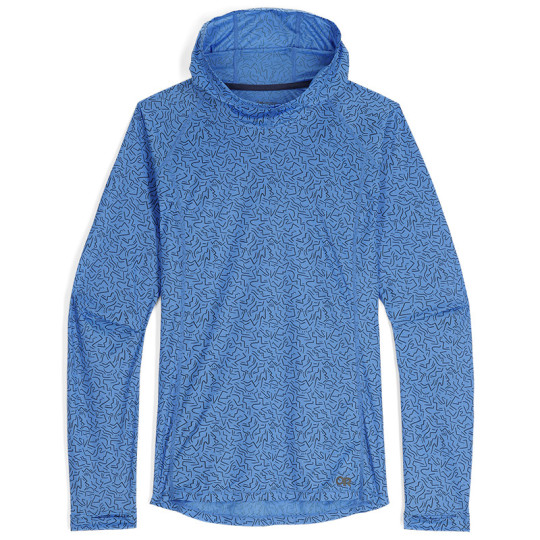 Tee-shirt manches longues à capuche femme ECHO PRINTED HOODIE WOMAN iceberg-squiggle Outdoor Research