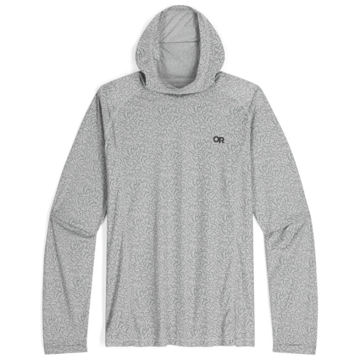 Tee-shirt manches longues à capuche ECHO PRINTED HOODIE pebble-squiggle Outdoor Research