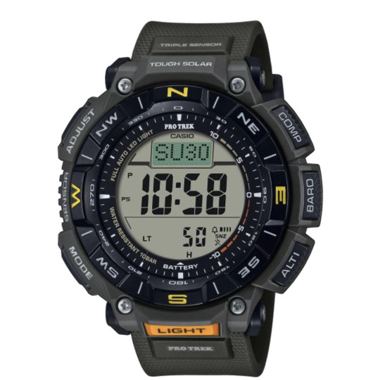 Montre altimètre solaire CASIO PRG-340-3ER kaki PRO TREK