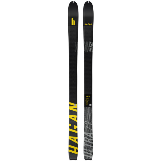 Ski de rando léger ULTRA 79 CARBON noir-jaune Hagan 2024