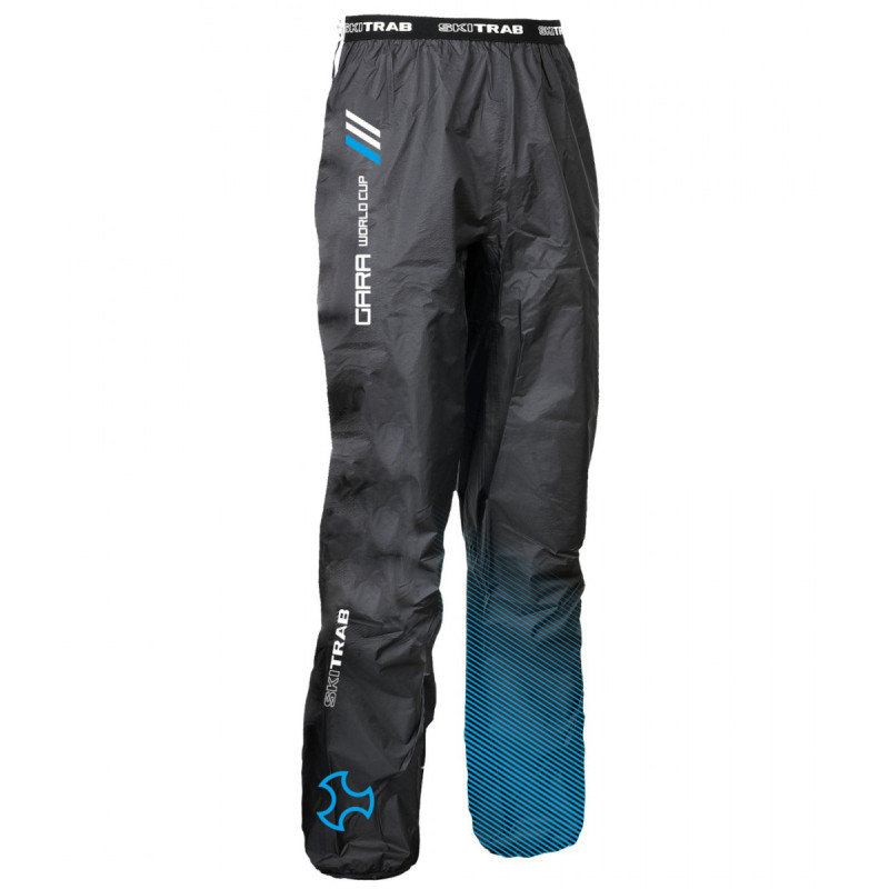 Sur-pantalon imperméable unisexe GARA AERO OVERPANT 2.1 noir-bleu SkiTrab  2024 - Montania Sport