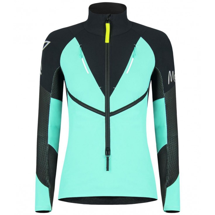 Veste ski alpinisme femme SLICK MAGLIA 28 noir-care blue Montura