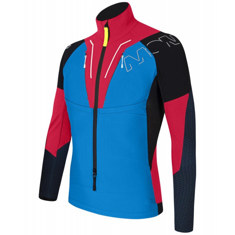 Veste ski alpinisme homme SLICK MAGLIA 2618 bleu rouge Montura Montania Sport