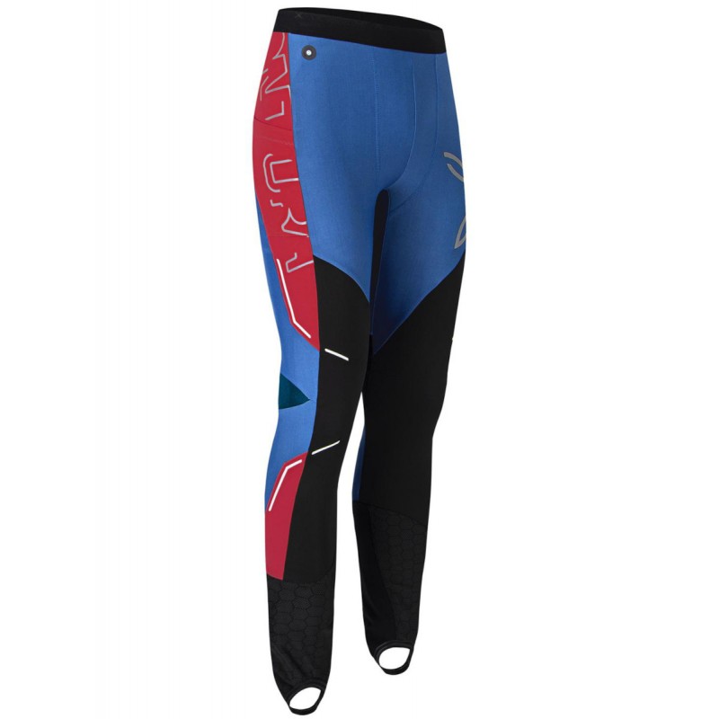 Pantalon ski alpinisme SLICK PANTS 2618 bleu rouge Montura