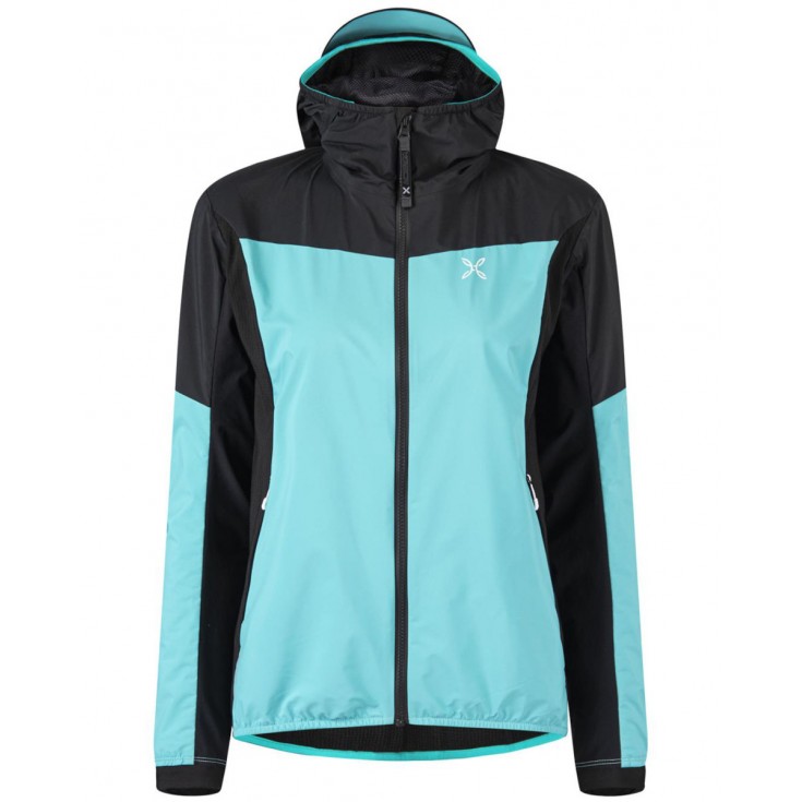 Veste Softshell à capuche femme AIR ACTION HYBRID JACKET WOMAN 28 care-blue Montura