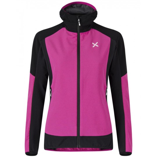 Veste Softshell femme PREMIUM WIND HOODY JACKET WOMAN 07 fuschia Montura