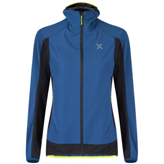 Veste Softshell femme PREMIUM WIND HOODY JACKET WOMAN 8770F deep-blue Montura