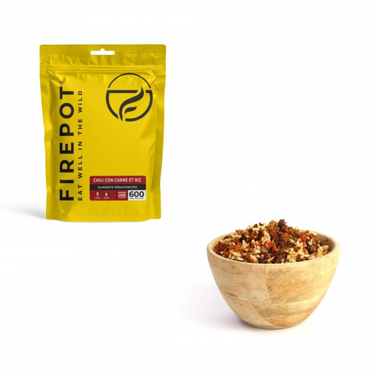 Plat déshydraté Chili Con Carne et Riz 135g - 600 Kcal - FIREPOT