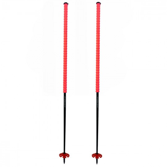 Bâtons monobrin LBA rouge-noir Alain DESEZ A2-16.com (la paire)