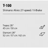 Vélo Trekking VSF T-100 V-Brake - Shimano Alivio 27-speed noir FAHRRADmanufactur 2024