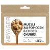 Plat Lyophilisé Petit déjeuner MUESLI POP CORN et CHOCO CHUNKS 100g - 389 Kcal - Voyager Nutrition