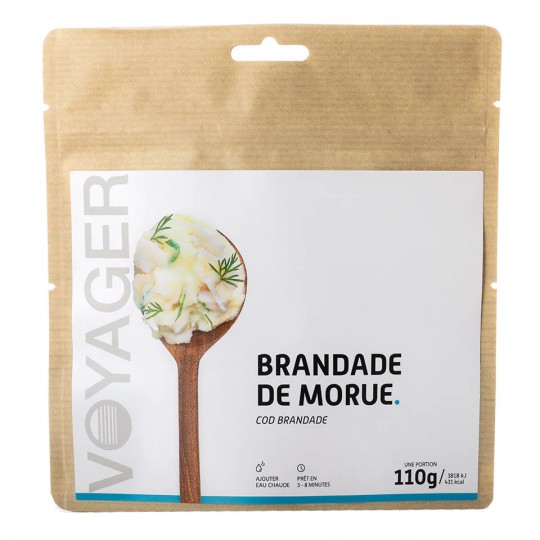 Plat Lyophilisé Brandade de Morue 110g - 431Kcal - Voyager Nutrition