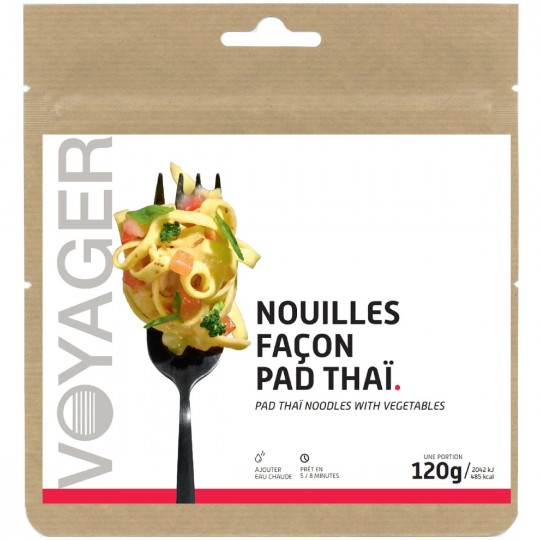 Plat Lyophilisé Nouilles aux Légumes façon Thaï 120g - 489 Kcal - Voyager Nutrition