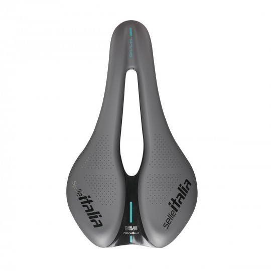 Selle vélo NOVUS Boost EVO Gravel TM SUPERFLOW 145mm gris SELLE ITALIA