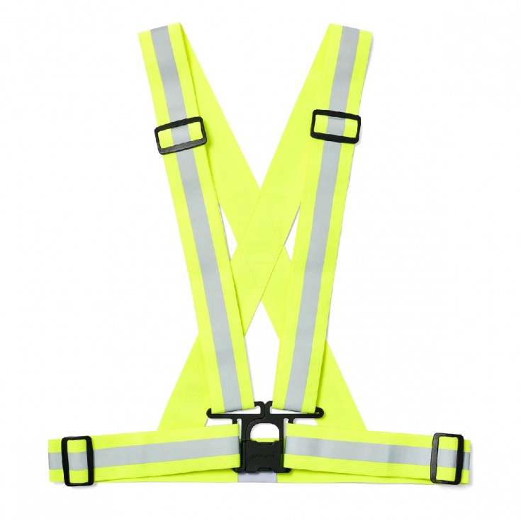 Harnais réfléchissant vélo BOOKMAN jaune fluorescent