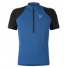 Tee-shirt homme 1/4 zip respirant NEVERLAND ZIP TEE-SHIRT 87 deep-blue Montura